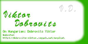 viktor dobrovits business card